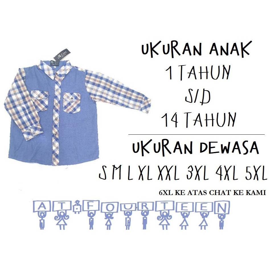  Baju  kemeja anak  laki laki cowok ukuran lengkap kualitas 