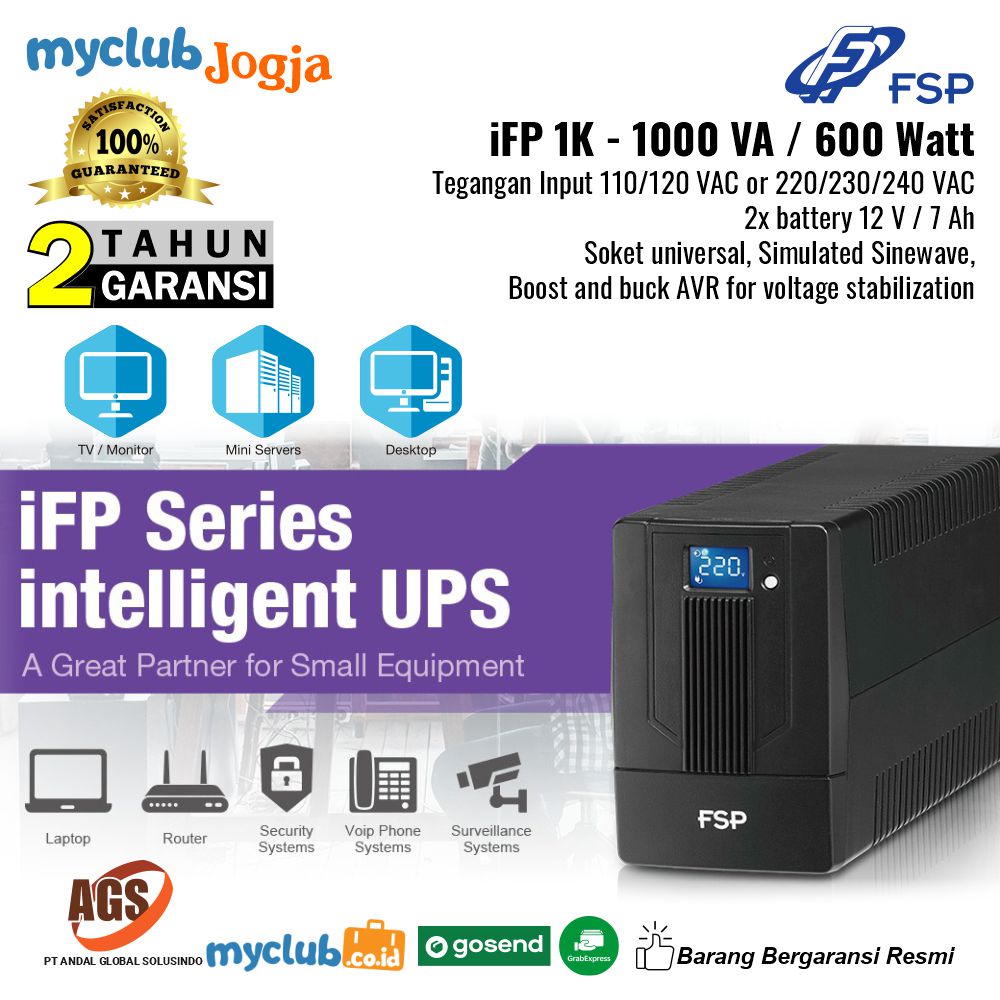 Jual Fsp Ups Ifp K Va Watt Avr Soket Universal Simulated