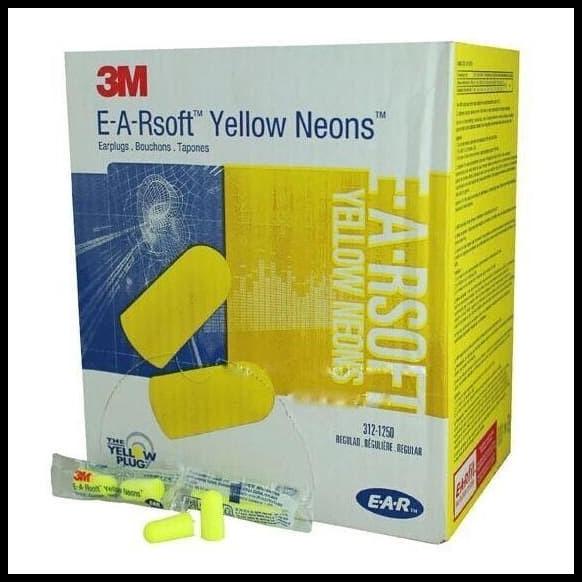 3M Earplug Yellow Neons 312-1250 1Box