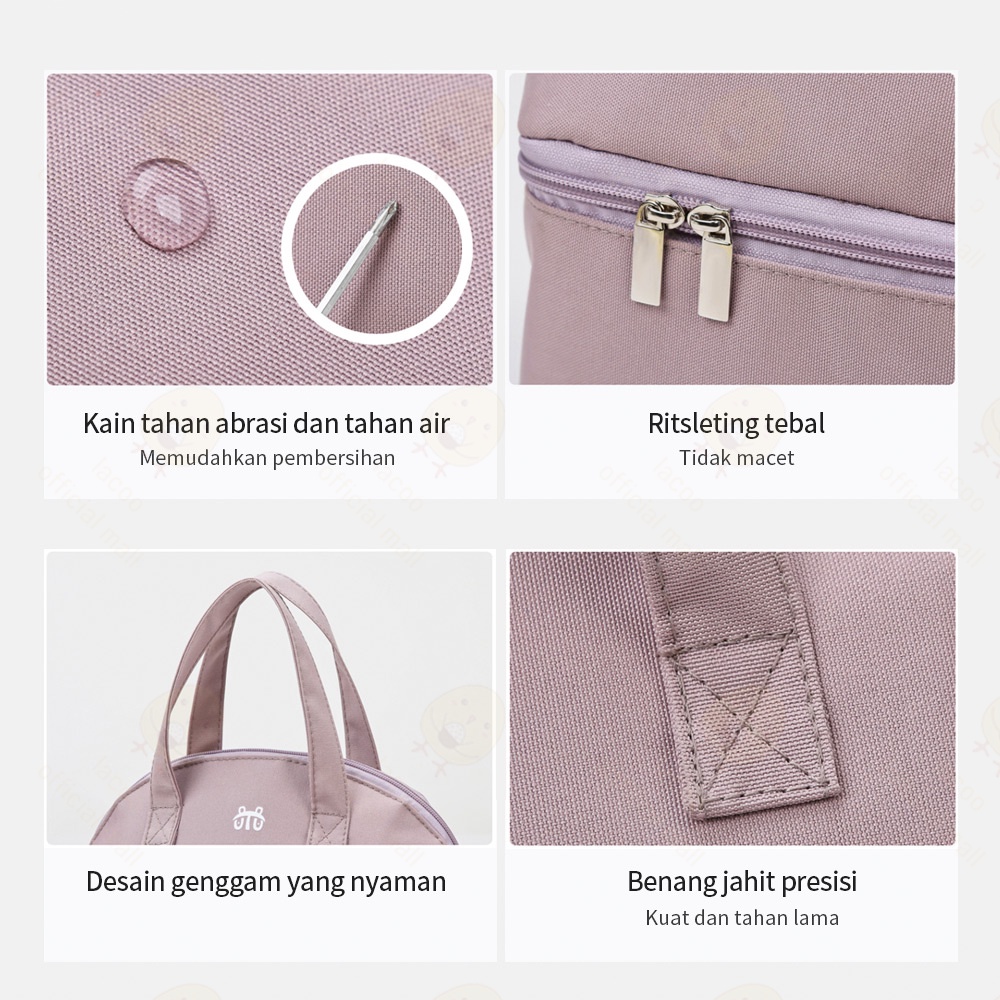 Lacoo Multifungsi diaper waterpoof Tas asi cooler bag Dua lapisan