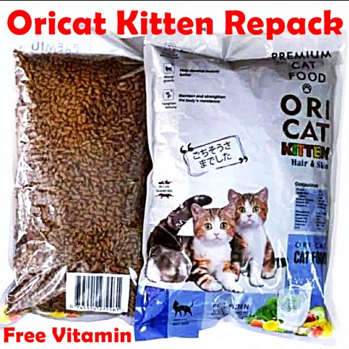 Makanan Kucing Ori Cat Kitten 500Gr Free Vitamin Dry Food Pakan Kering Pelet