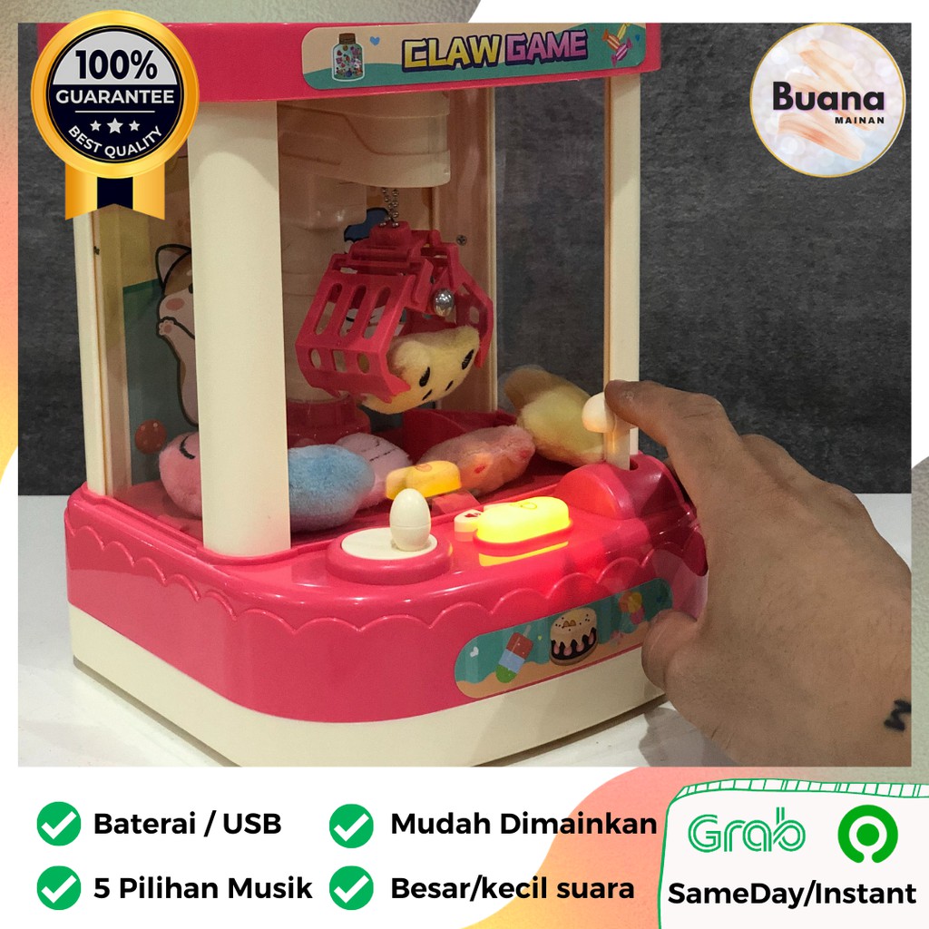 Mesin Boneka Capit FUNNY FUN CLAW DOLL GAME Mainan Edukasi Lucu Anak Cewek Perempuan