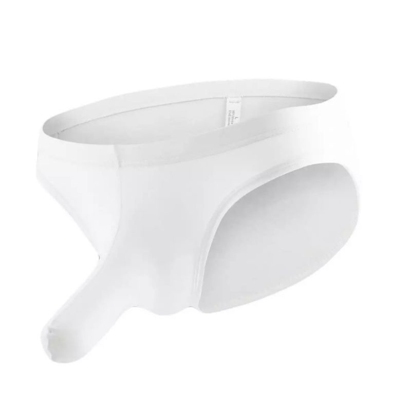 celana dalam laki-laki dengan kantong bulge kain sutra elastis nyaman serap keringat cd terbaru sexy