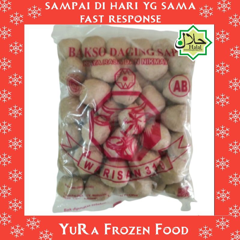 

Bakso Sapi WARISAN 319 Isi 50 Makanan Halal Enak Yura Frozen Food Murah