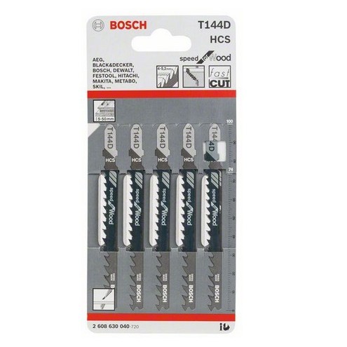 Bosch Mata Jigsaw/Mata Gergaji T144D Bosch Untuk Kayu (Per Batang)