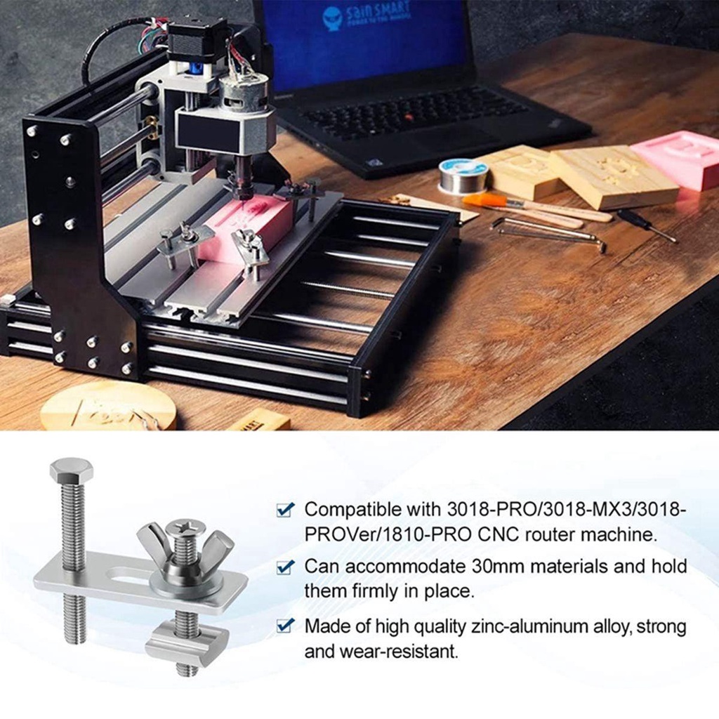 [Elegan] Hold Down Clamp 3018-MX3 Adjustable T-slot Mini T-track Alat Pertukangan