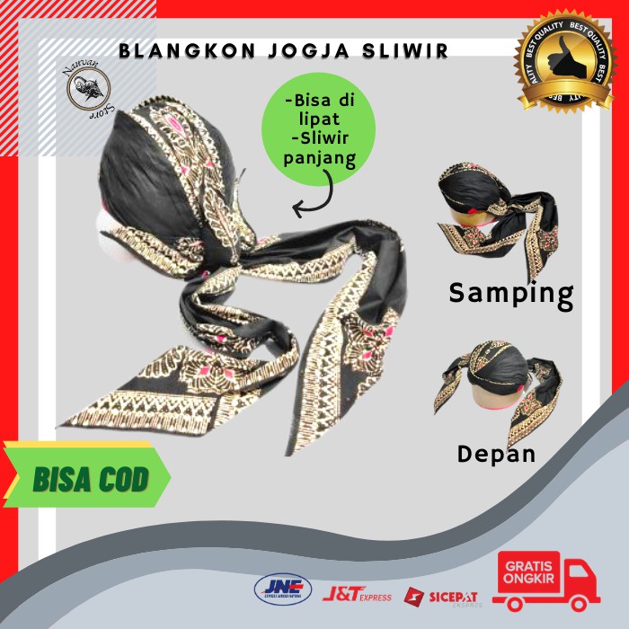 BLANGKON JAWA / BLANGKON JOGJA SLIWIR DEWASA MOTIF CUCI LIPAT / BLANGKON LIPAT PREMIUM