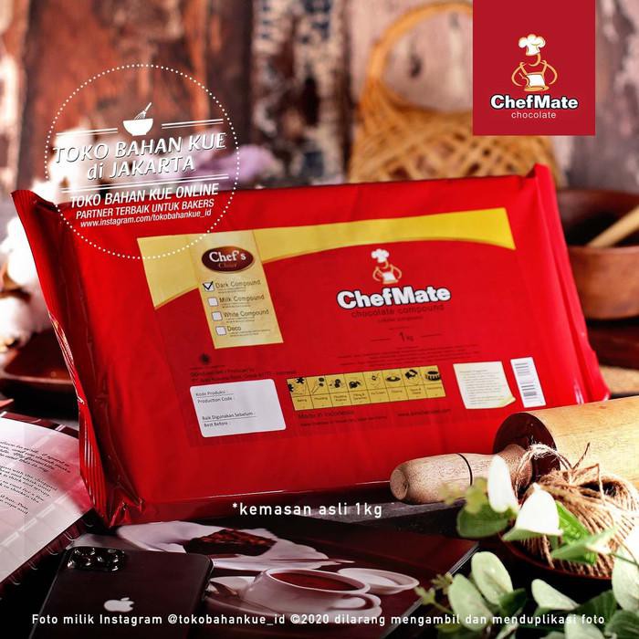 

Chefmate - Dark Chocolate Compound 1kg Cokelat Batang Coklat Baking BERKUALITAS