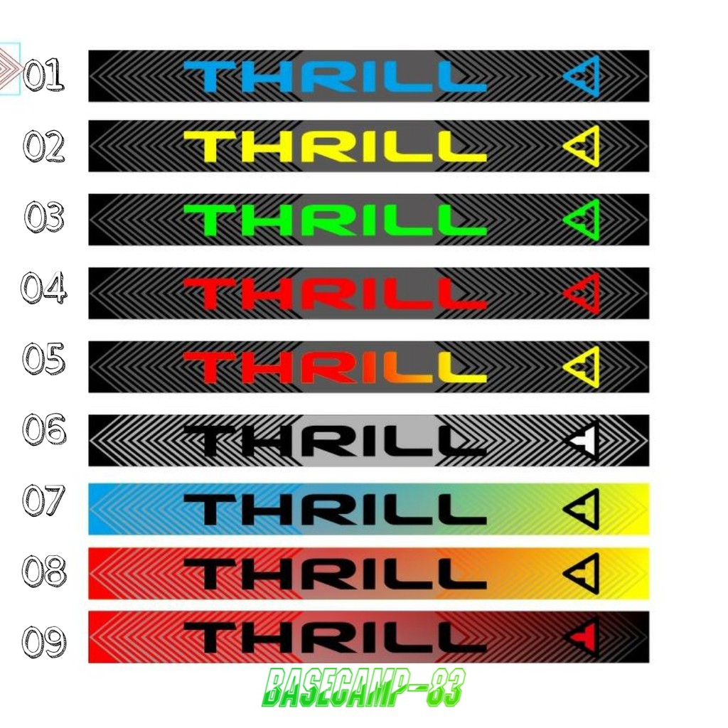 Decal Stiker Downtube Thrill Elegan Frame Bawah Sepeda Thrill