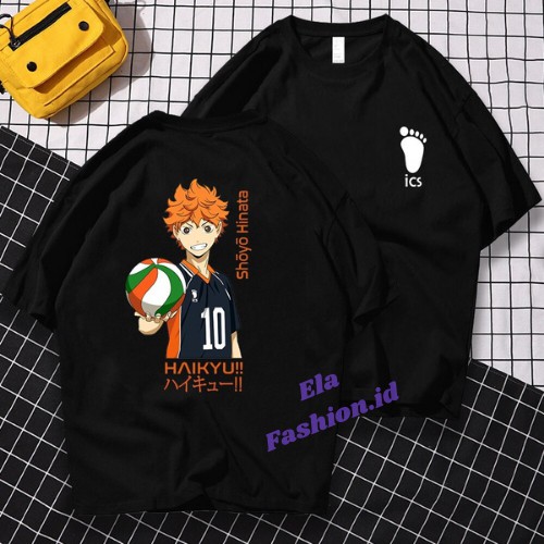 Baju Kaos Anime Haikyuu Hinata Shoyo / Atasan Anime Haikyu Tshirt Fly high Dewasa dan Anak Cowo Cewe