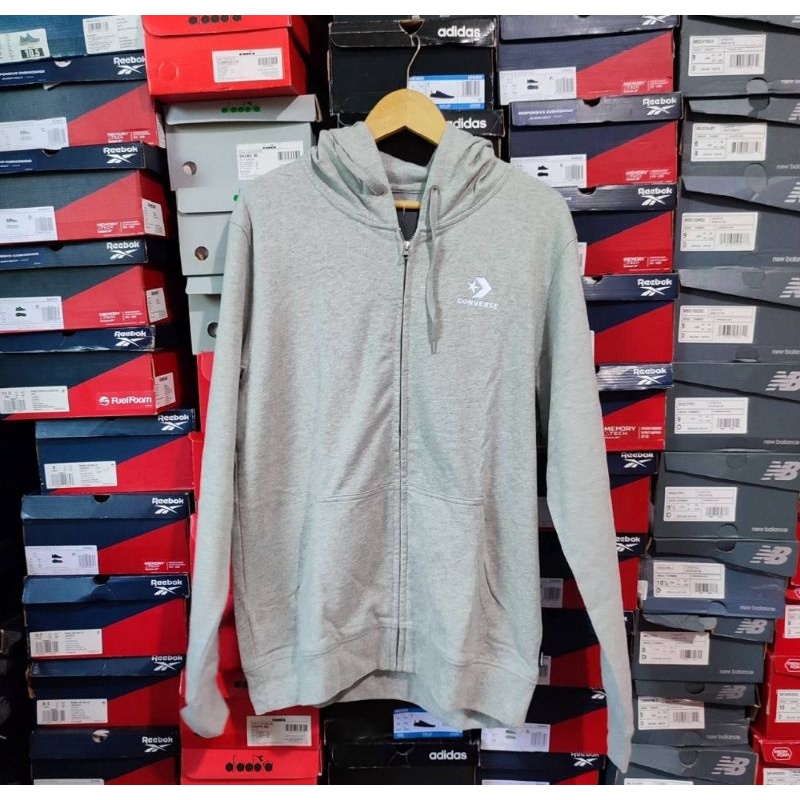 Converse zip hoodie grey