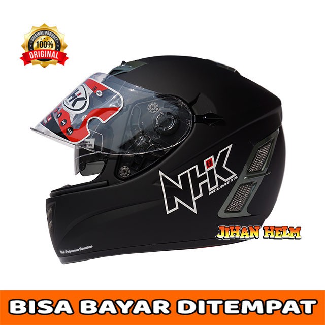 HELM / NHK / HELM NHK / HELM FULL FACE NHK TERMINATOR BLACK DOFT TERMURAH