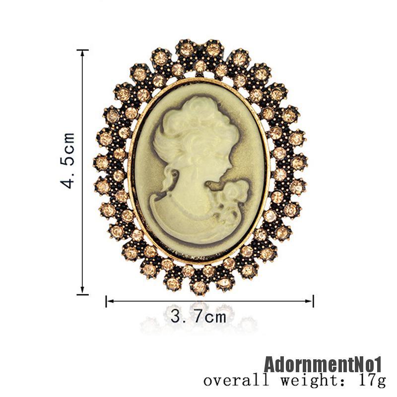 (Adornmentno1) Bros Pin Wanita Desain Cameo Victoria Hias Kristal Untuk Pesta Nikah