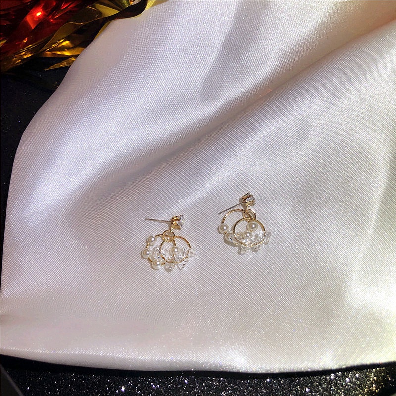 Anting Tusuk Sterling Silver 925 Dengan Mutiara Untuk Wanita | Aksesoris Rambut Untuk Wanita | Anting Bahan Stainless Steel | Kotak Hadiah Untuk Hadiah