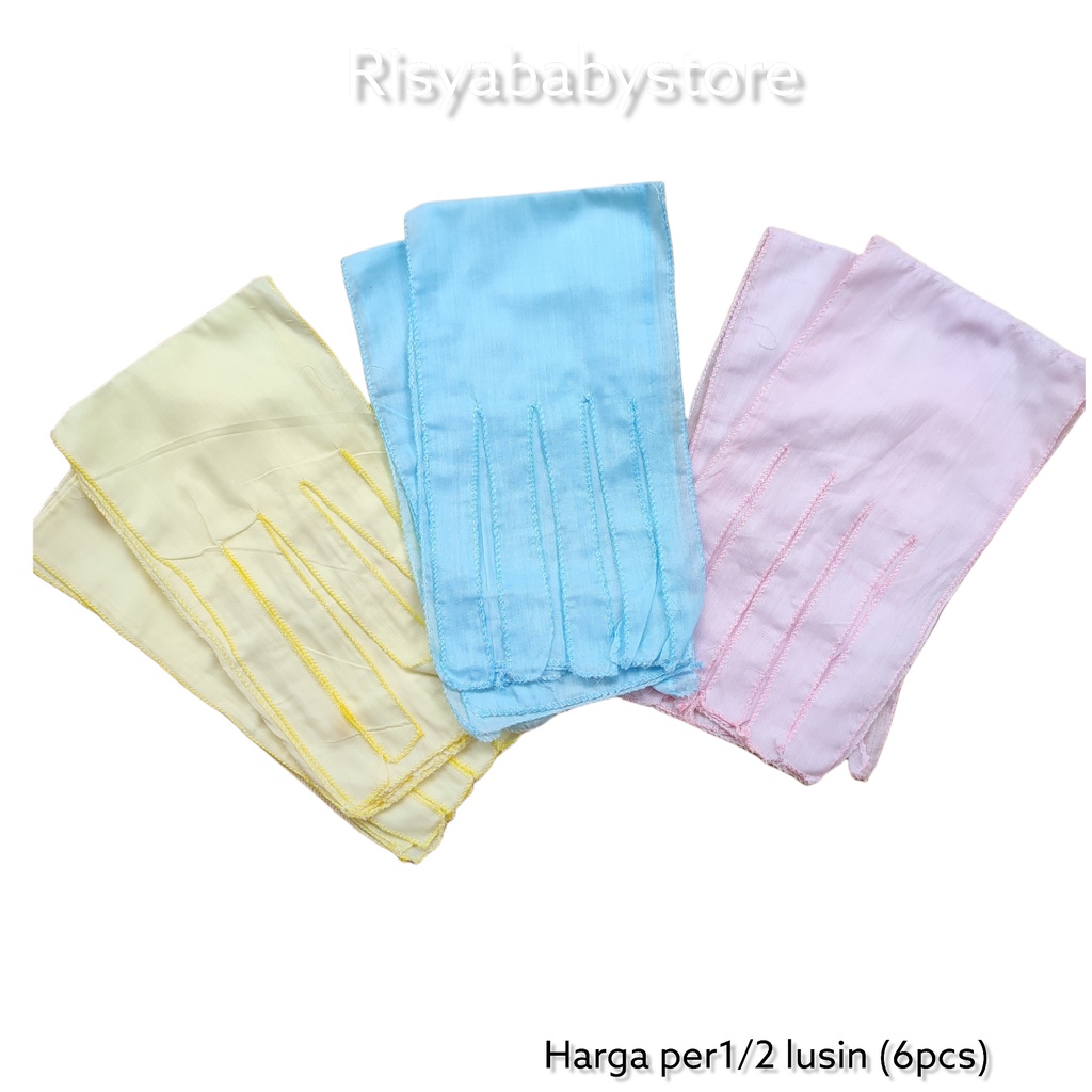 1/2 lusin gurita tali warna polos/ Gurita ikat bayi baru lahir