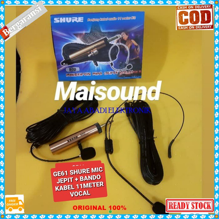 G61 Mic kabel headset jepit clip on YOUTUBER profesional vokal karaoke mikrophone kancing kerah
