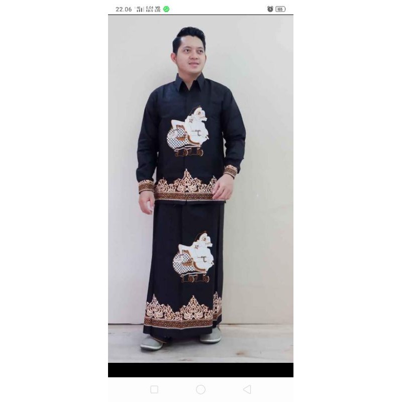 setelan sarung kemeja batik