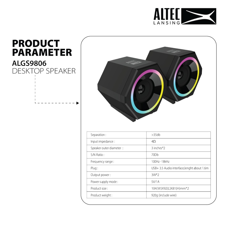 Speaker Altec Lansing ALGS9806 / ALGS 9806