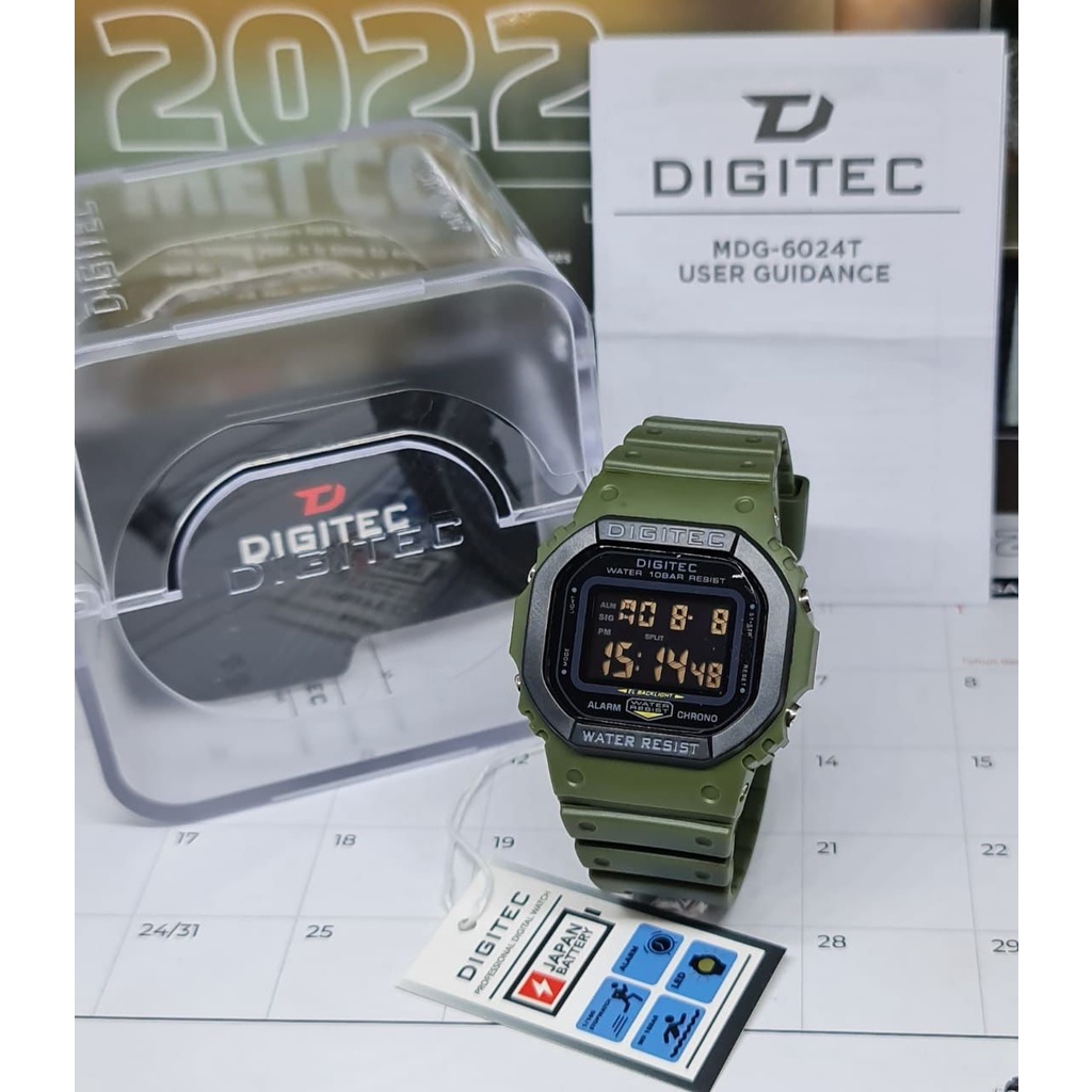 Jam tangan pria DIGITEC  MDG 6024 Digitec 6024 Original