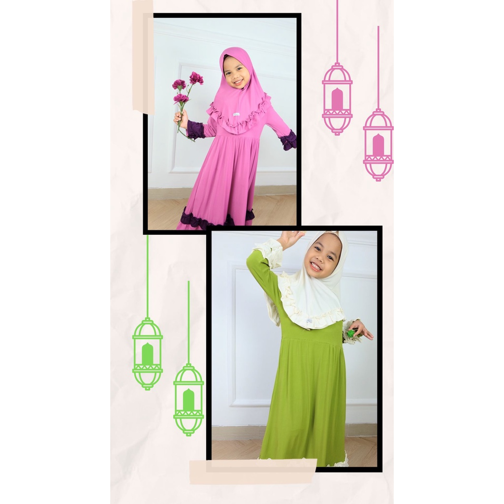 GAMIS ANAK TANGGUNG/GAMIS ANAK PEREMPUAN/BAJU MUSLIM/FASHION MUSLIM/BAJU SETELAN MUSLIM/GAMIS ANAK K
