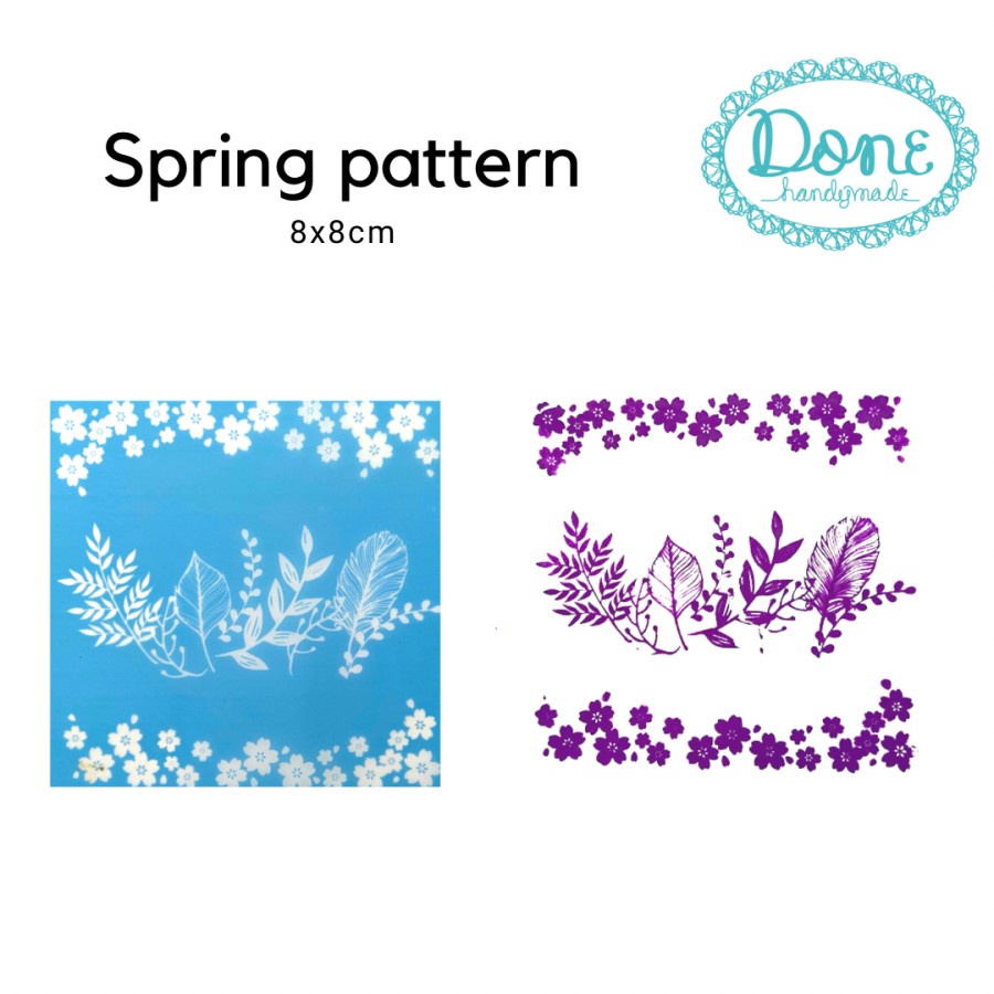 Spring pattern sakura cherry blossom silk screen stencil paint tools alat resin alat dekorasi resin art ss10