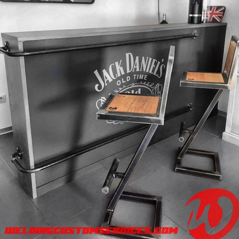 Kursi Bar Besi/ Kursi Kafe Besi Holo Minimalis