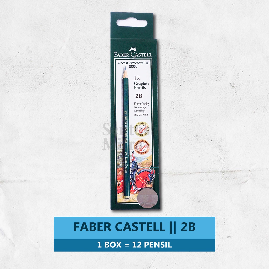 

Pensil Kayu 2B Faber Castell Tipe 9000 Pensil Ujian Komputer murah OMRC DMRC