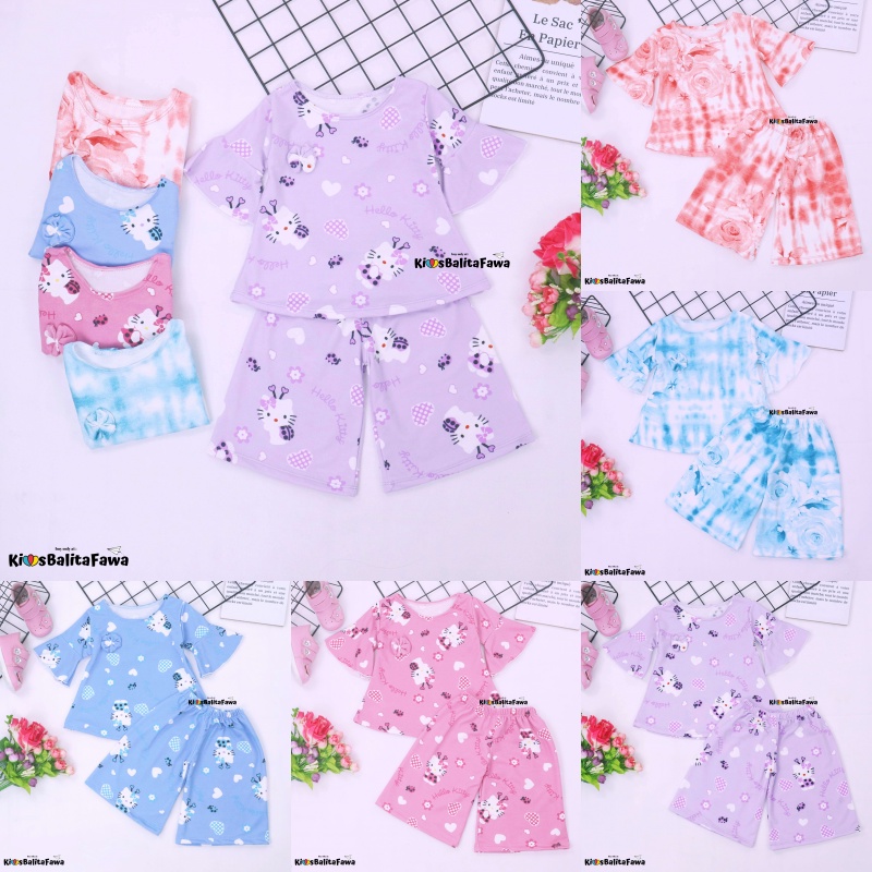 [MOTIF] Setelan Lucy uk 2-4 Tahun / Baju Anak Perempuan Set Atasan Balita Blouse Kulot Balita Cewek