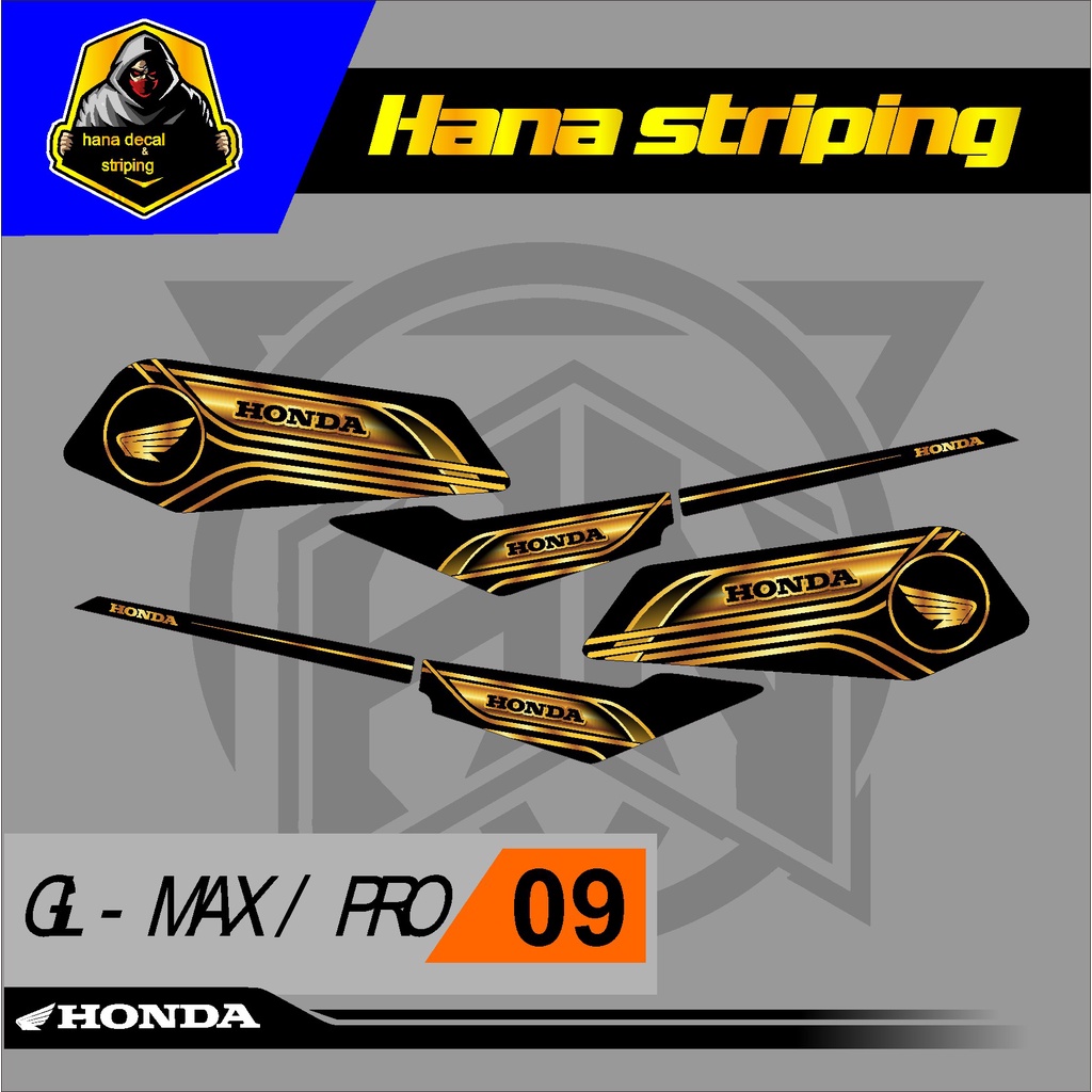 Stiker variasi Sticker Striping Lis Variasi GL PRO - GL MAX variasi desain 09