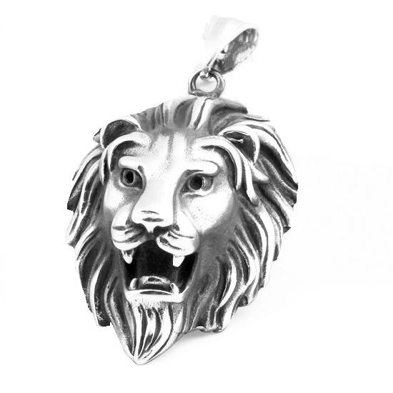 Lion Pendant Liontin Bandul Saja Pria Singa Titanium Steel