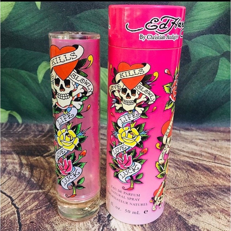 Preloved sekitar 20ml dari 50ml ed hardy women's edt christian audigier