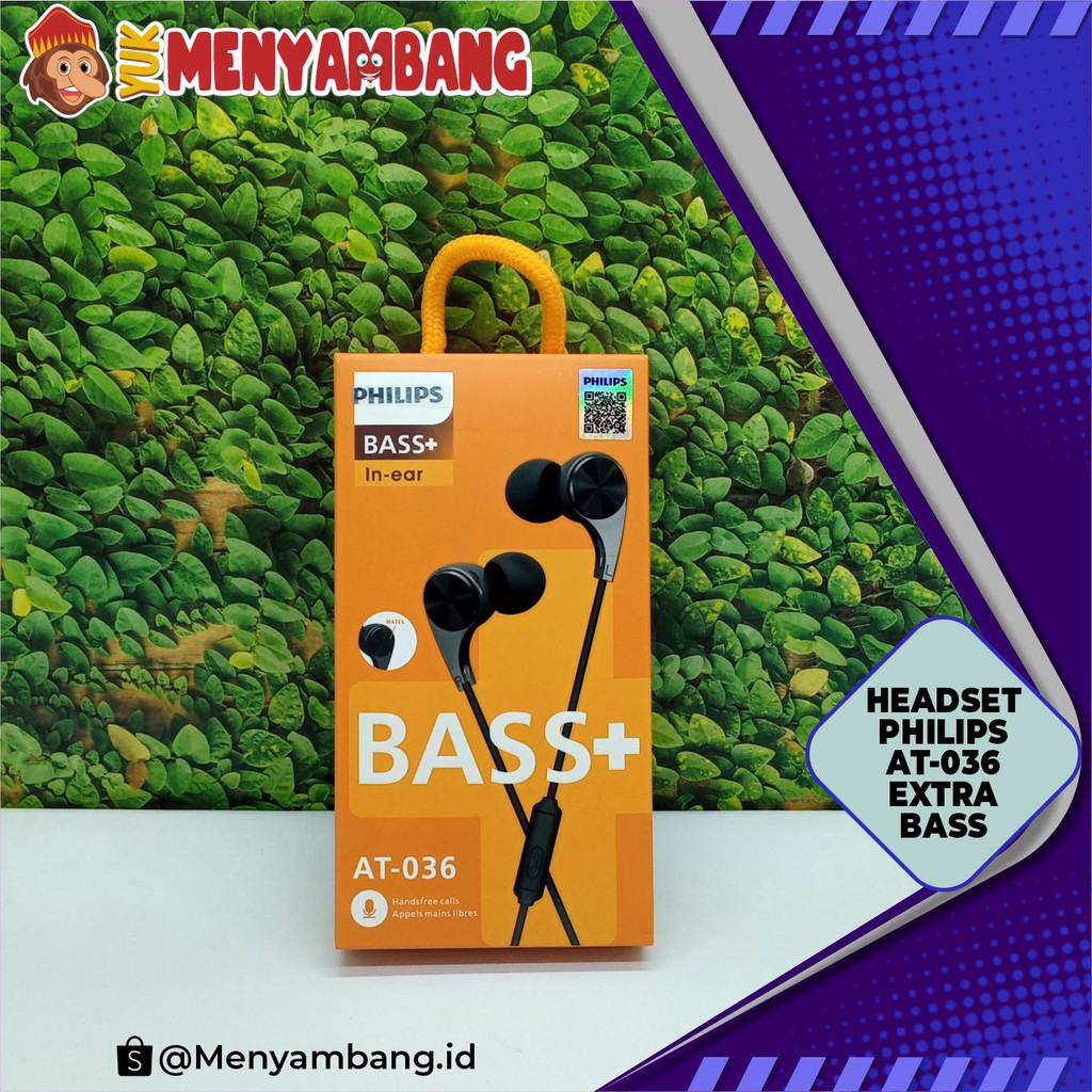 40858 | HF-Philips AT-036 | Headset Philips AT-036 Stereo Earphone Bass+