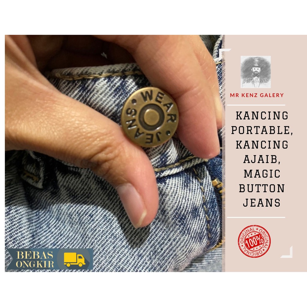 Kancing Portable Magic Button Kancing Serbaguna Kancing celanan jeans adjustable