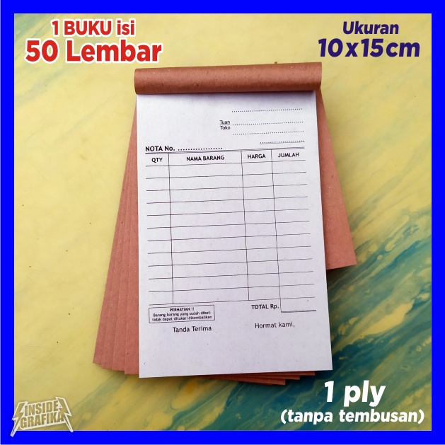

Nota Jual Beli Kontan Polos Kosongan Bon Penjualan Kosong Polosan Kertas Kuitansi Buram Kwitansi Olshop Faktur Invoice Tanpa Logo Kop Rangkap 1 Ply Tidak Tembusan Struk