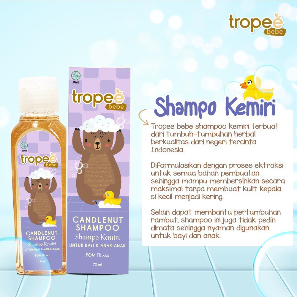 Tropee Bebe Candlenut Shampoo 100ml Shampo Kemiri Bayi &amp; Anak WHS