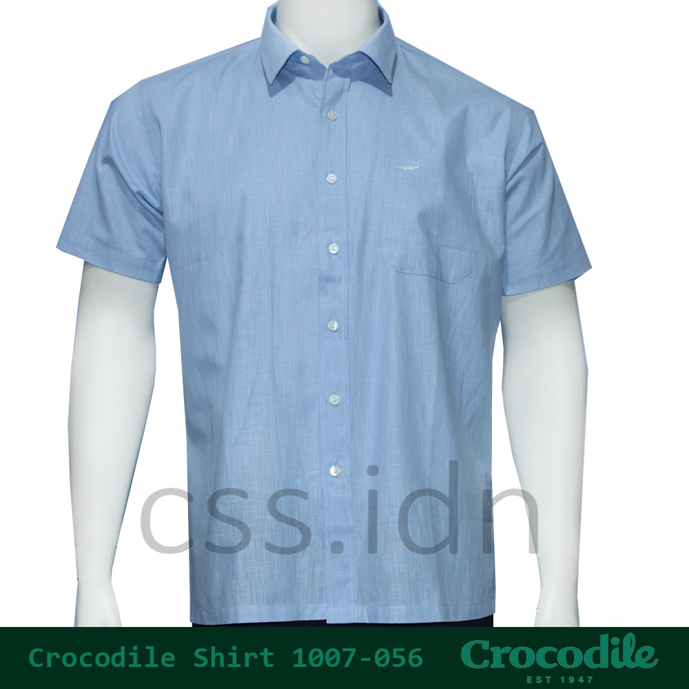 Kemeja Polos Pria Lengan Pendek Crocodile 1007-056