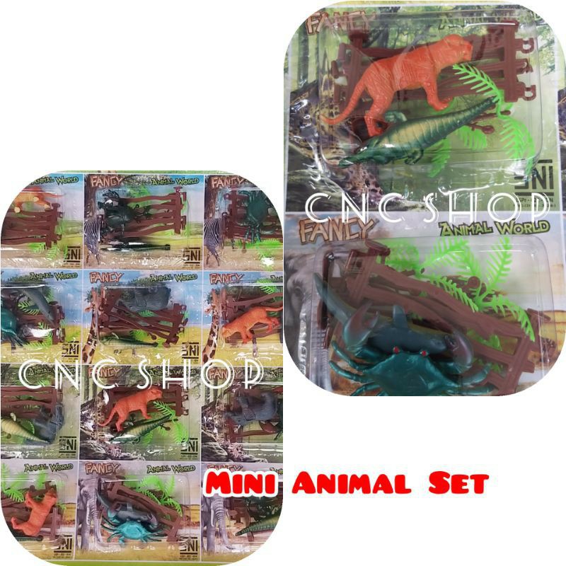 Mainan Anak Binatang Mini 1Set Pagar Pohon Bagus Murah Meriah