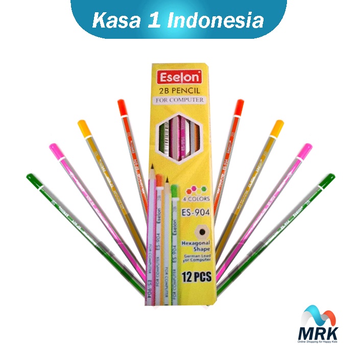 

4 PCS Pensil 2B Komputer Warna-Warni
