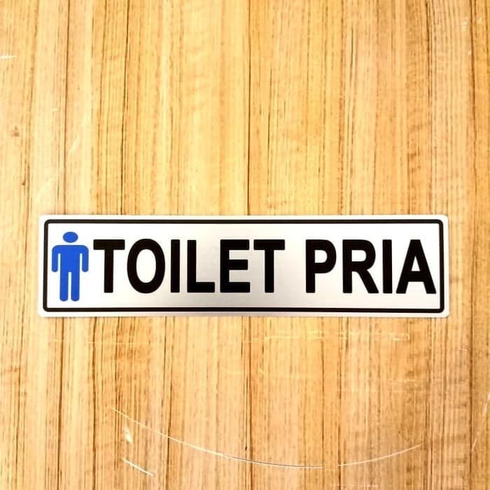 

sign label TOILET WANITA / TOILET PRIA sticker pvc 18x5