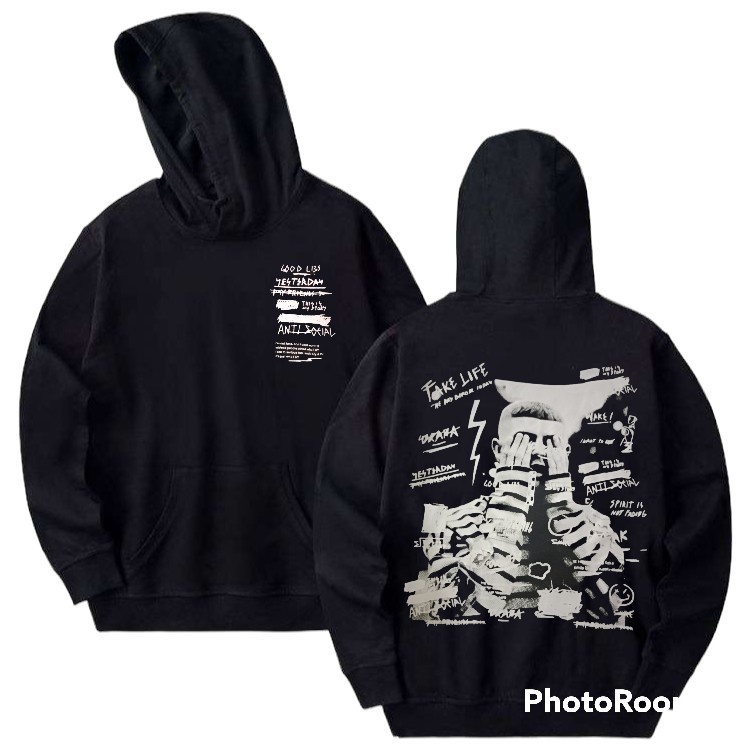 Hodie pria distro terlaris 2022 original product bisa cod / Jaket Sweater Hoodie Pria Bordir Font Metal Aesthetic Parah Ori Distro