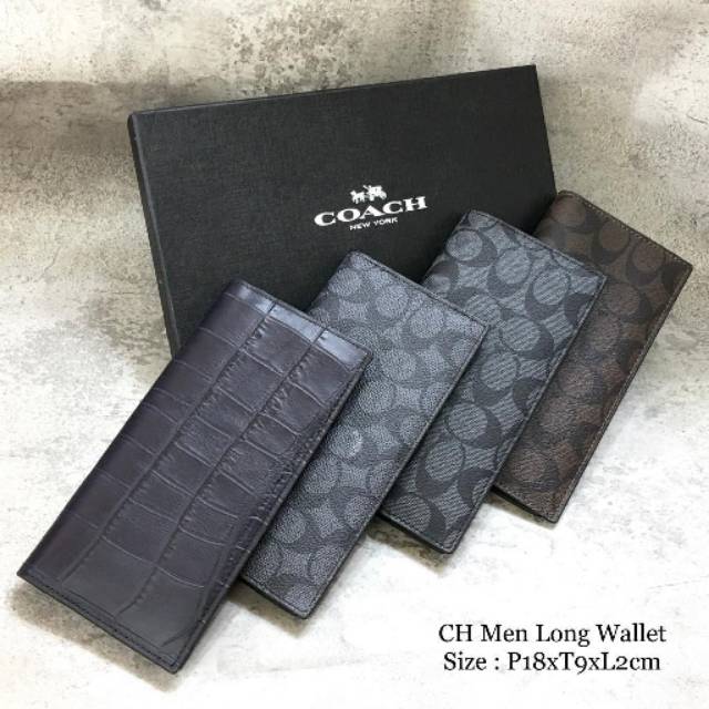 Coach Men Long Wallet dompet original authentic asli purse continental
