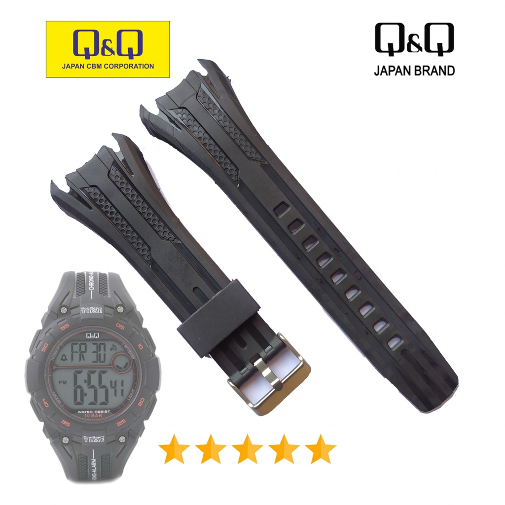 STRAP TALI JAM TANGAN QQ QNQ M-121 M 121 Q&amp;Q QQ M121 HITAM