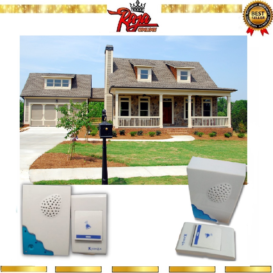 BR20 - Bel Pintu Rumah Tanpa Kabel Listrik Anti Air Jarak Jauh