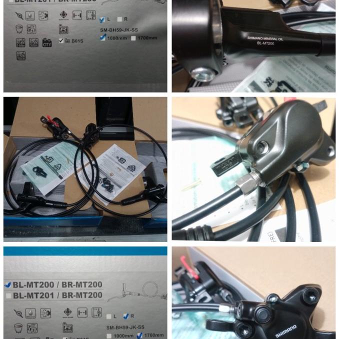 Brake set rem hidrolik Shimano MT200