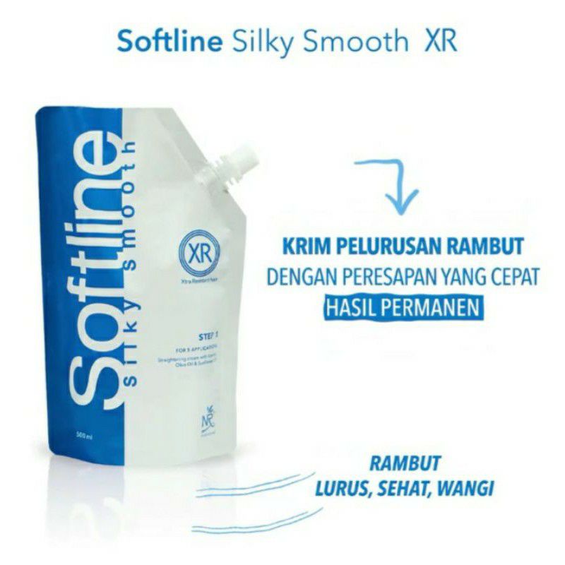 NR SOFTLINE Silky Smooth | Pelurus Rambut Keratin | Step 1 XR &amp; Step 2