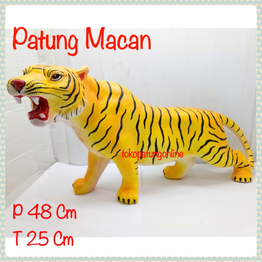 Patung Harimau Kuning Fiber P 48