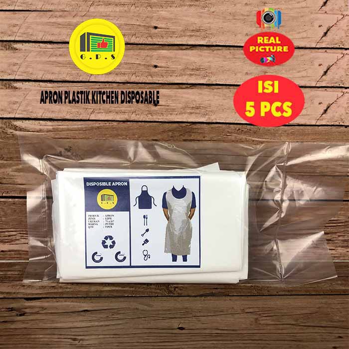 Apron Celemek Plastik Disposable LDPE Export Quality