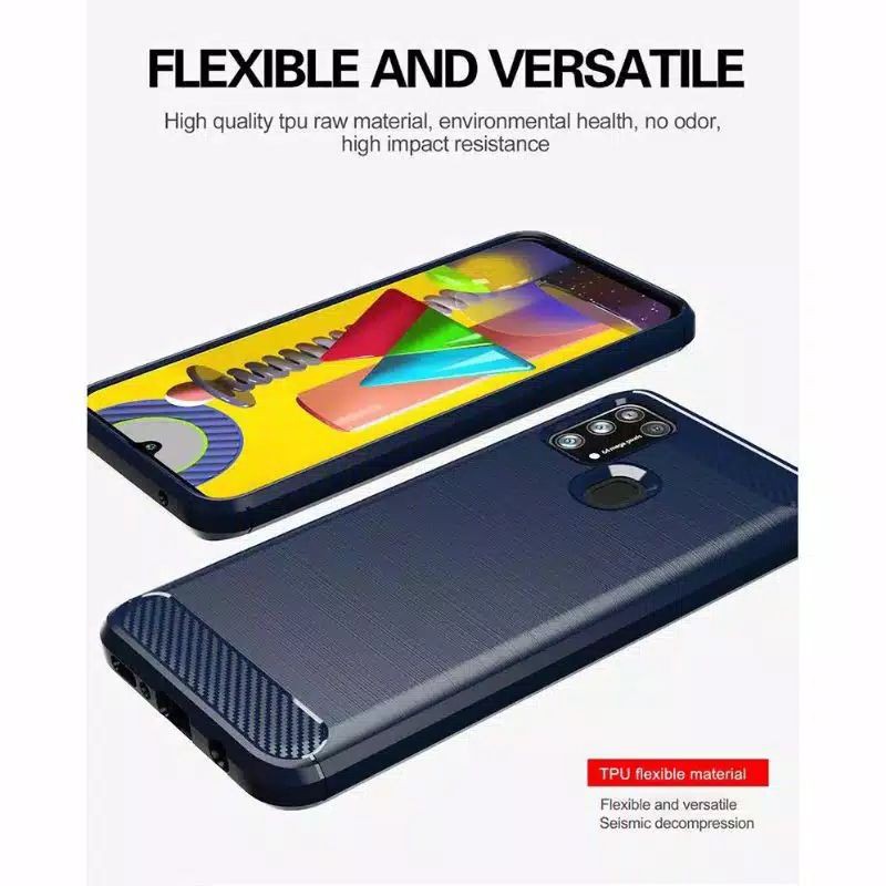 Case Realme C15 Fiber Carbon Premium Quality