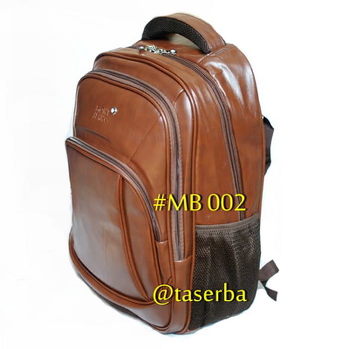 Tas Ransel Laptop Platinum Leather Classic Backpack Montblanc MB 002