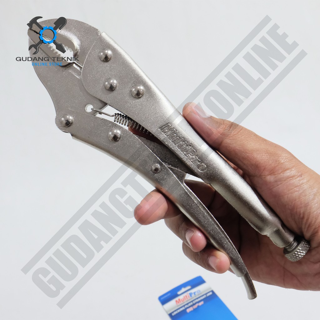 Tang Buaya 10&quot; MULTIPRO Lurus Bengkok / Locking Plier Straight Jaw  - Tang Jepit Buaya MULTIPRO